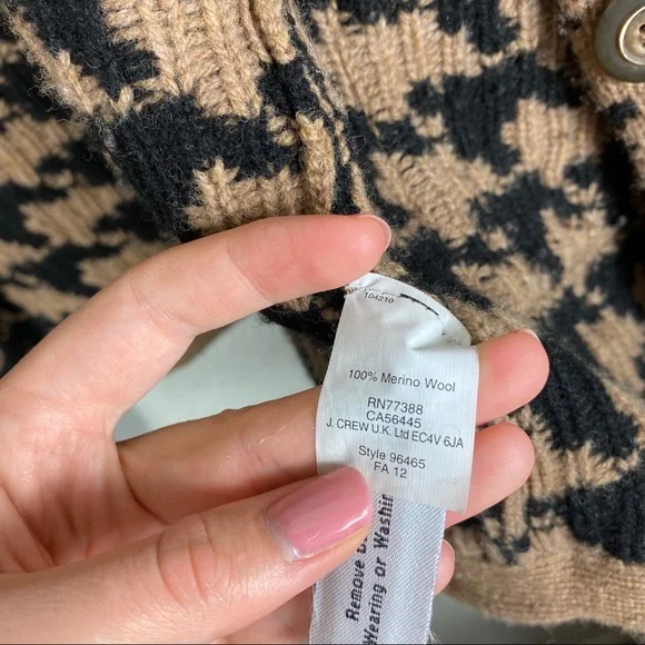 Madewell Black and Tan Houndstooth Cardigan - Picture 6 of 7
